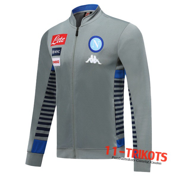 Chaqueta Futbol SSC Napoles Gris 2019 2020