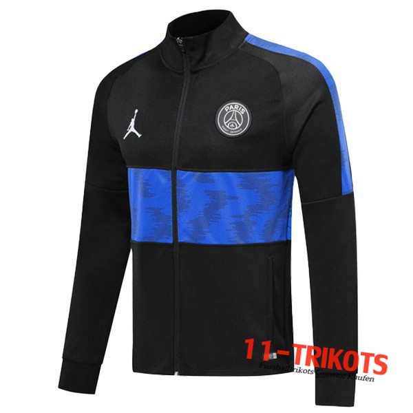 Neuestes Fussball PSG Jordan Trainingsjacke Schwarz Blau 2019 2020 | 11-trikots