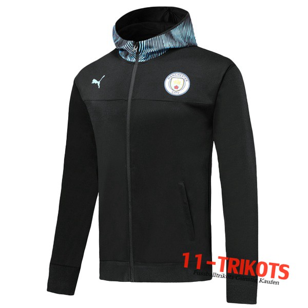 Chaqueta Futbol Con Capucha Manchester City Negro 2019 2020