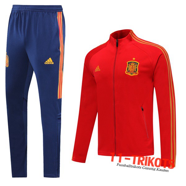 Neuestes Fussball Spanien Trainingsanzug (Jacke) Rot 2019 2020 | 11-trikots
