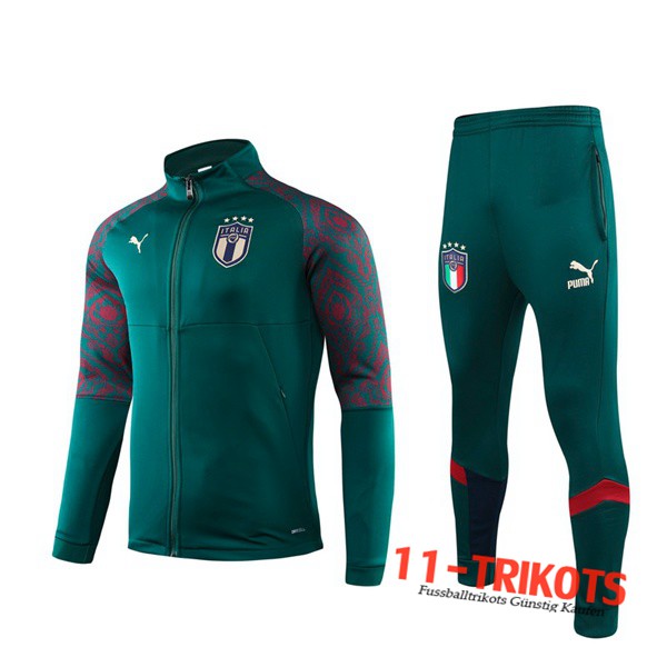 Neuestes Fussball Italien Trainingsanzug (Jacke) Grün 2019 2020 | 11-trikots