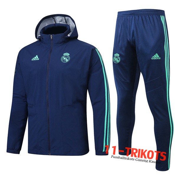 Neuestes Fussball Real Madrid Trainingsanzug Windjacke Konigsblau 2019 2020 | 11-trikots