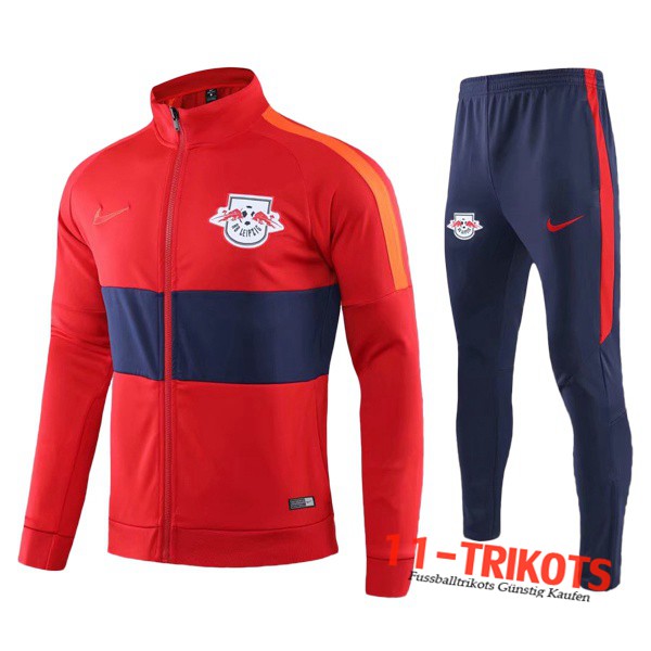 Neuestes Fussball RB Leipzig Trainingsanzug (Jacke) Rot 2019 2020 | 11-trikots