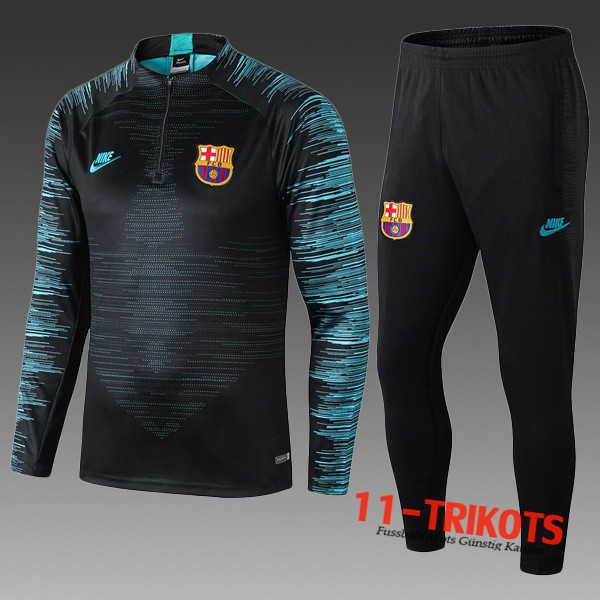 Neuestes Fussball FC Barcelona Kinder Trainingsanzug Schwarz 2019 2020 | 11-trikots