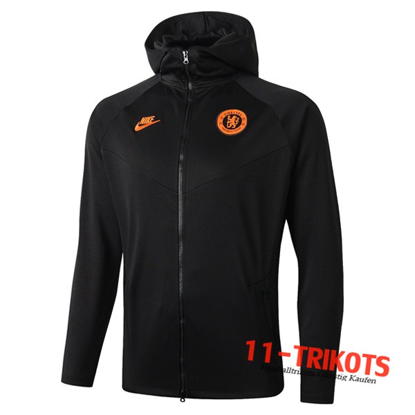 Chaqueta Futbol Con Capucha FC Chelsea Gris Oscuro 2019 2020