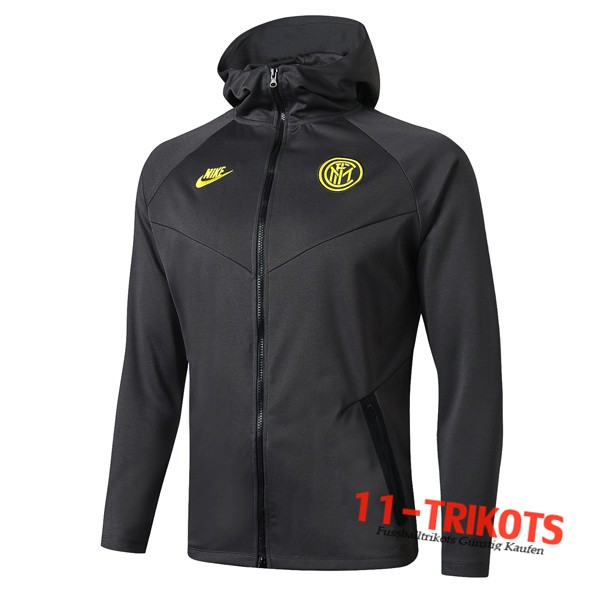 Chaqueta Futbol Con Capucha Inter Milan Gris 2019 2020