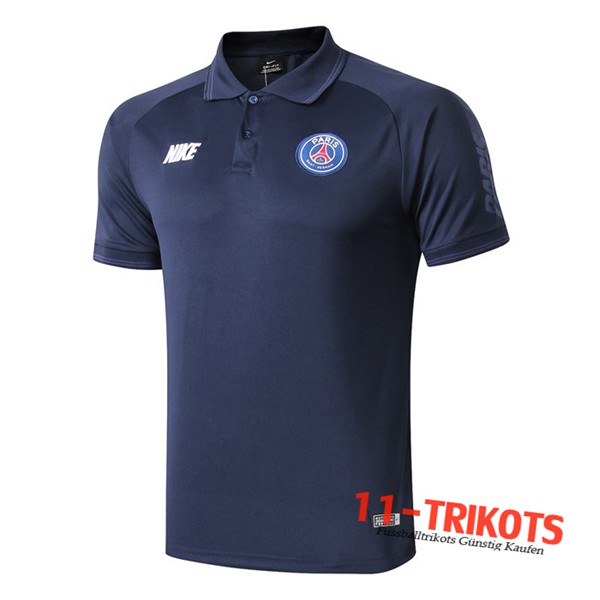 Neuestes Fussball Paris PSG NIKE Poloshirt Blau Dunkel 2019 2020 | 11-trikots