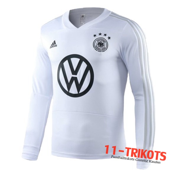 Neuestes Fussball Deutschland Trainingstrikot Weiß Langarm 2019 2020 | 11-trikots