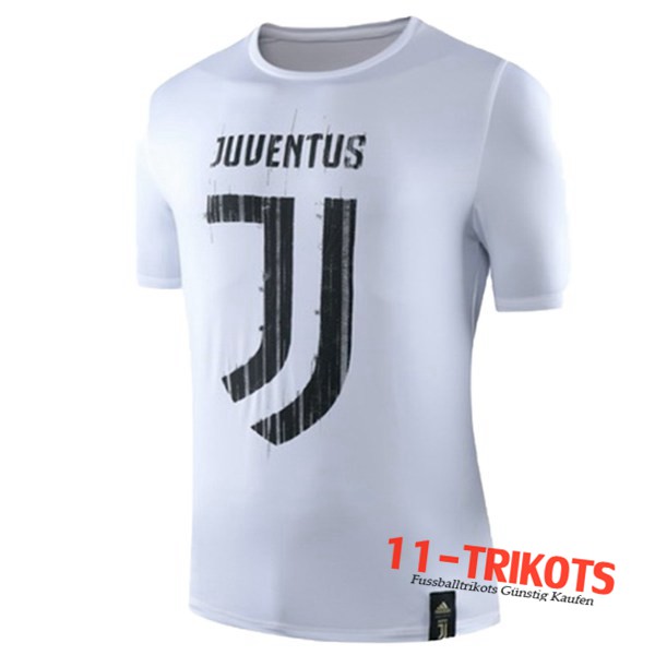Neuestes Fussball Juventus Trainingstrikot Weiß Schwarz 2019 2020 | 11-trikots