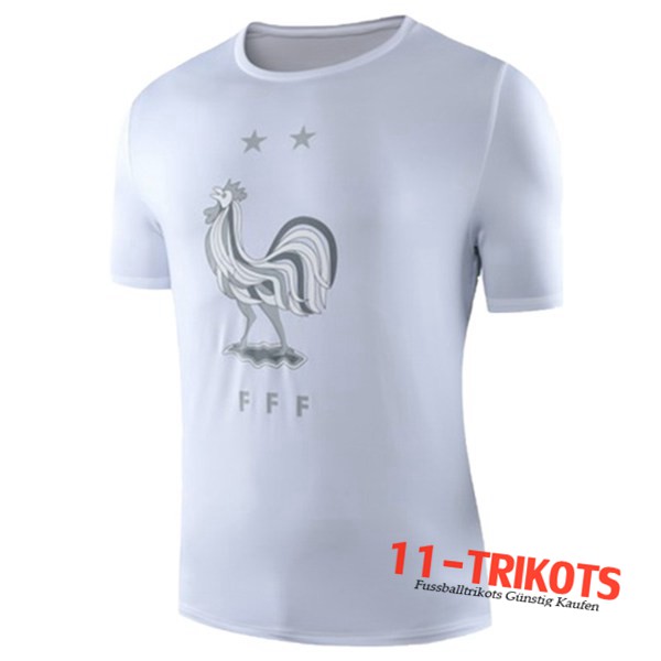 Neuestes Fussball Frankreich Trainingstrikot Weiß 2019 2020 | 11-trikots