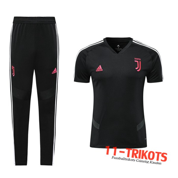 Neuestes Fussball Juventus Trainingstrikot + Hose Schwarz 2019 2020 | 11-trikots