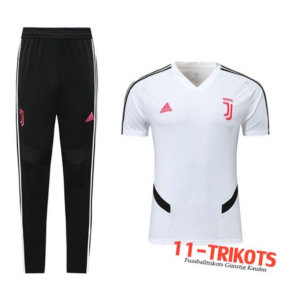 Neuestes Fussball Juventus Trainingstrikot + Hose Weiß 2019 2020 | 11-trikots