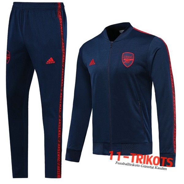 Neuestes Fussball Trainingsanzug (Jacken) Arsenal Blau Dunkel 2019 2020 | 11-trikots