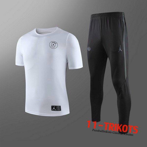 Neuestes Fussball T-Shirts PSG Kinder Trainingstrikot + Hose Weiß 2019 2020 | 11-trikots