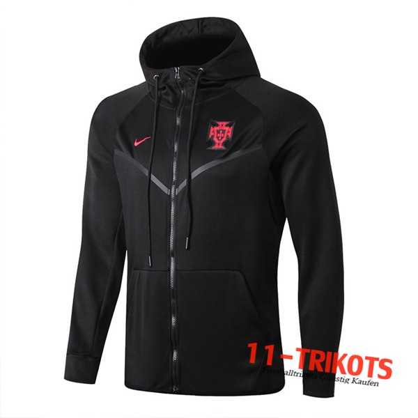 Chaqueta Futbol con capucha Portugal Negro 2019/2020