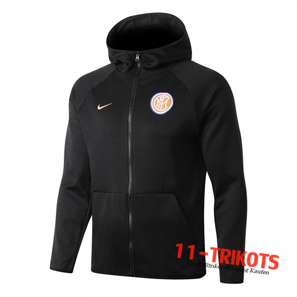 Chaqueta Futbol con capucha Inter Milan Negro 2019/2020