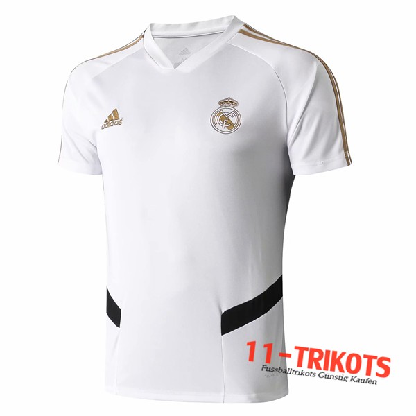 Neuestes Fussball Real Madrid Trainingstrikot Weiß/Schwarz 2019 2020 | 11-trikots