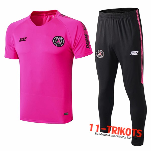 Neuestes Fussball T-Shirts PSG Trainingstrikot + Hose Rose 2019 2020 | 11-trikots