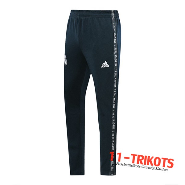 Pantalones Entrenamiento Real Madrid Azul Oscuro/Blanco 2019 2020