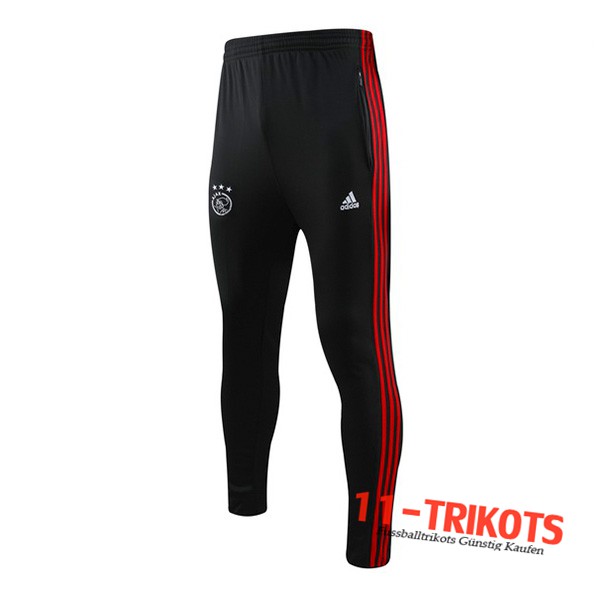 Pantalones Entrenamiento AFC Ajax Negro/Roja 2019 2020