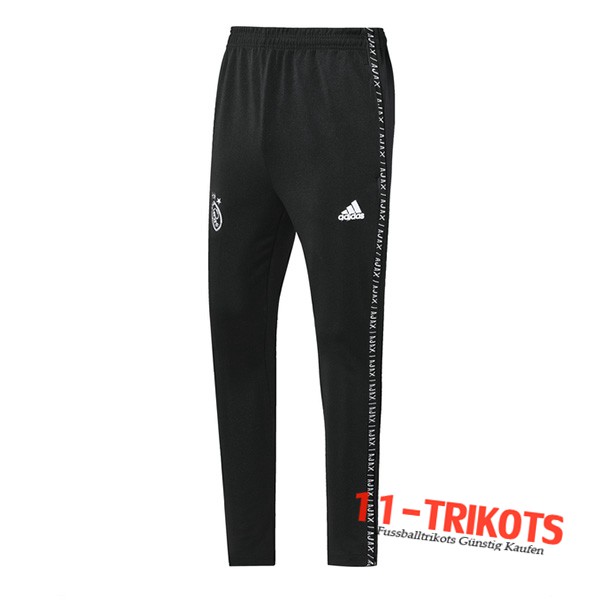 Pantalones Entrenamiento AFC Ajax Negro/Blanco 2019 2020