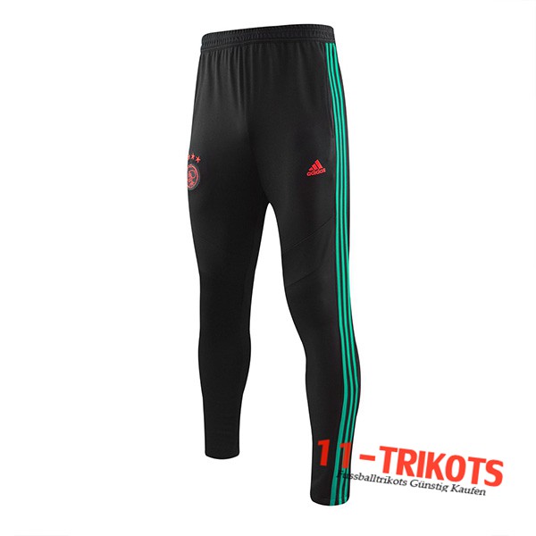 Pantalones Entrenamiento AFC Ajax Negro/Verde 2019 2020