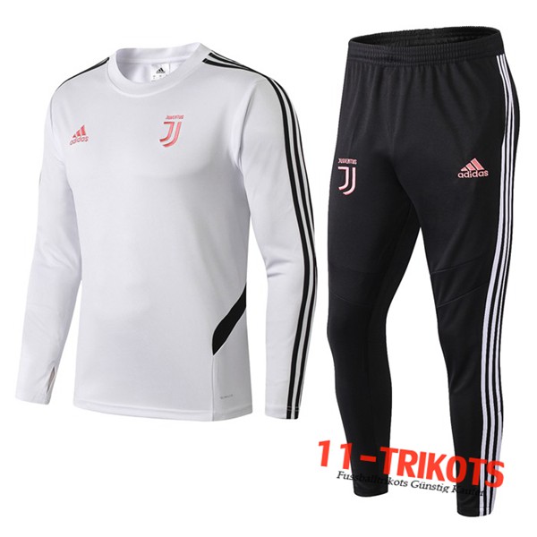 Neuestes Fussball Juventus Trainingsanzug Weiß/Schwarz 2019 2020 | 11-trikots