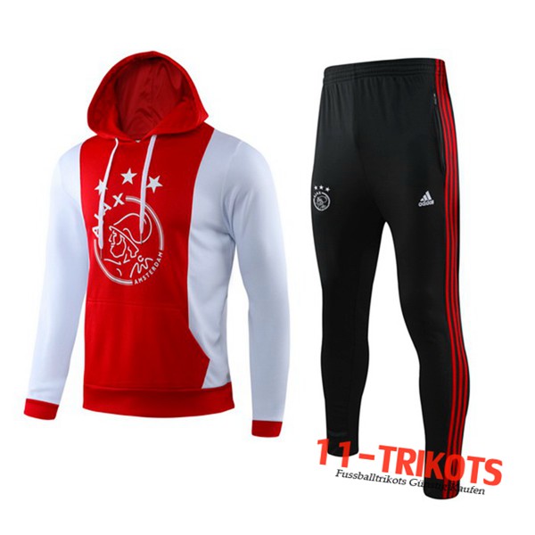 Neuestes Fussball AFC Ajax Trainingsanzug mit Kapuze Rot 2019 2020 | 11-trikots