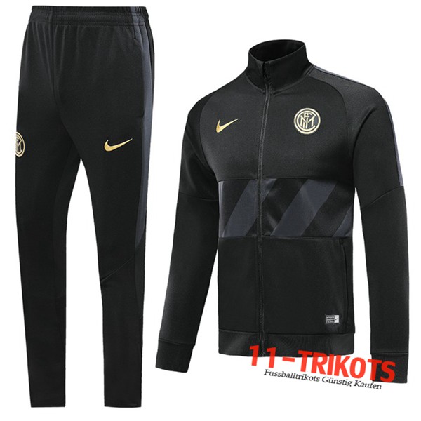 Neuestes Fussball Inter Milan Trainingsanzug (Jacken) Schwarz 2019 2020 | 11-trikots