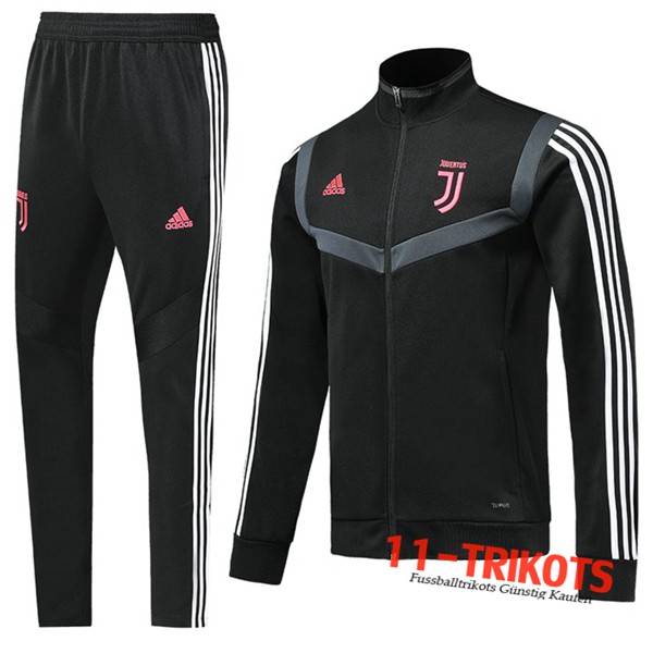 Neuestes Fussball Juventus Trainingsanzug (Jacken) Schwarz/Weiß 2019 2020 | 11-trikots