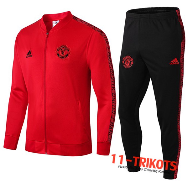 Neuestes Fussball Manchester United Trainingsanzug (Jacken) Rot 2019 2020 | 11-trikots