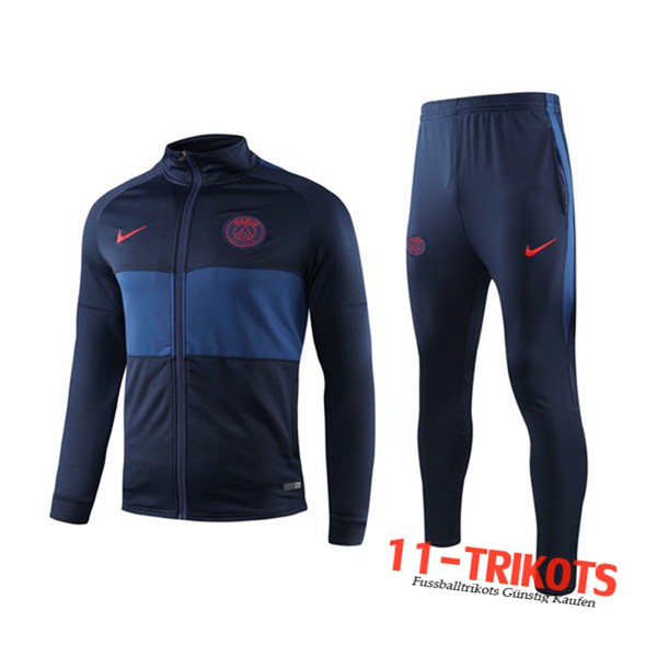 Neuestes Fussball PSG Trainingsanzug (Jacken) Blau Dunkel 2019 2020 | 11-trikots
