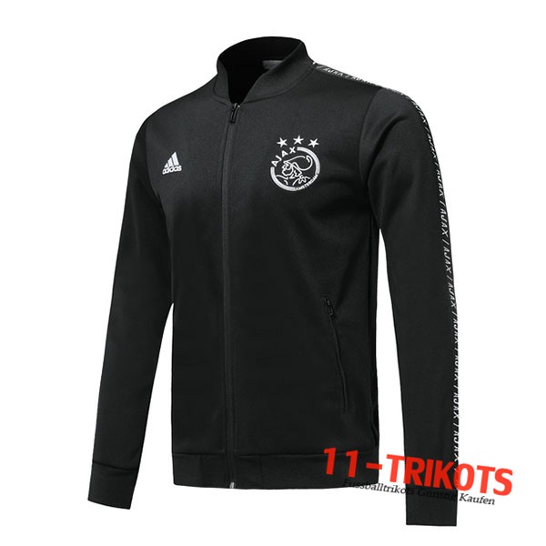 Neuestes Fussball AFC Ajax Trainingsjacke Schwarz 2019 2020 | 11-trikots