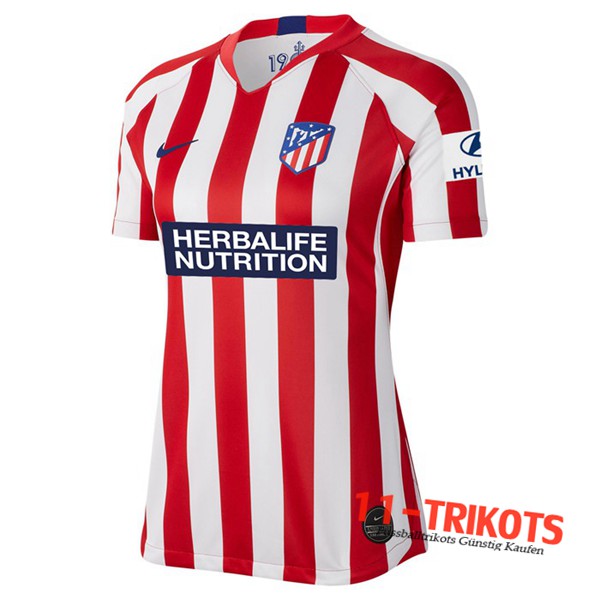 Neues Atletico Madrid Damen Heimtrikot 2019/2020 Kurzarm Erstellen