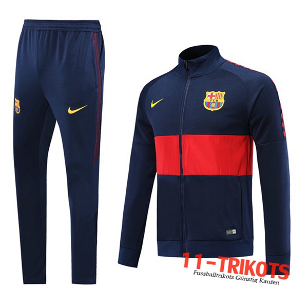 Neuestes Fussball Barcelona Trainingsanzug (Jacke) Blau Rot 2019 2020 | 11-trikots