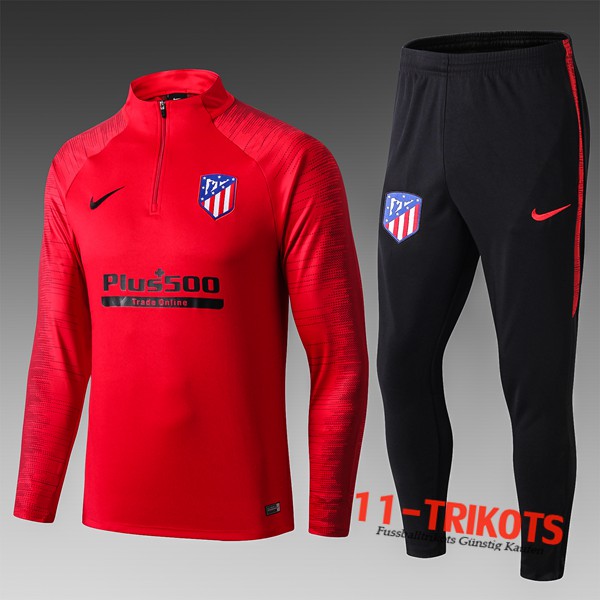 Neuestes Fussball Atletico Madrid Kinder Trainingsanzug Rot 2019 2020 | 11-trikots