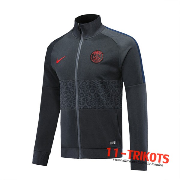 Neuestes Fussball PSG Trainingsjacke Grau Dunkel 2019 2020 | 11-trikots