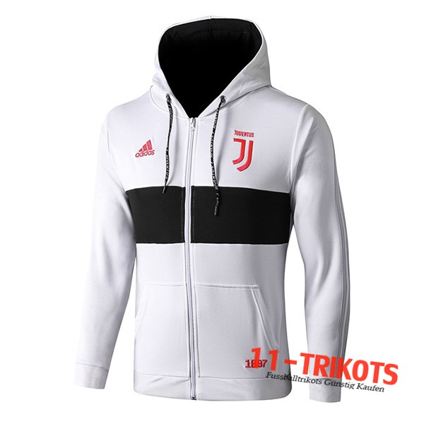 Chaqueta Futbol con capucha Juventus Blanco Negro 2019/2020