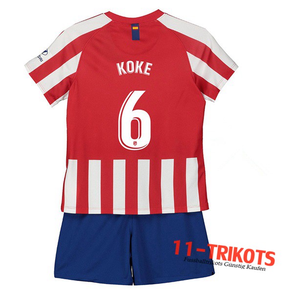 Neuestes Fussball Atletico Madrid (KOKE 6) Kinder Heimtrikot 2019 2020 | 11-trikots
