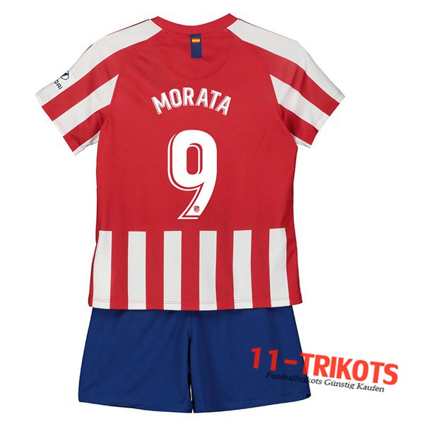 Neuestes Fussball Atletico Madrid (MORATA 9) Kinder Heimtrikot 2019 2020 | 11-trikots