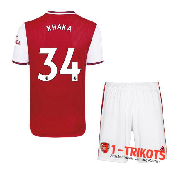 Neuestes Fussball Arsenal (XHAKA 34) Kinder Heimtrikot 2019 2020 | 11-trikots