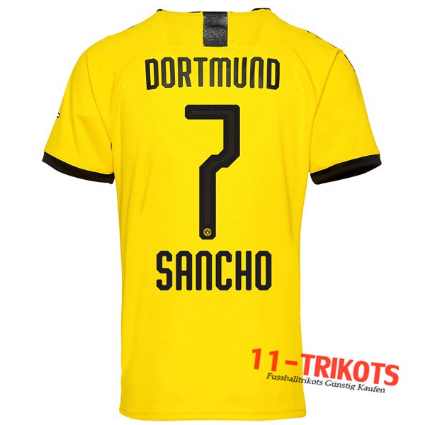 Neuestes Fussball Dortmund BVB (SANCHO 7) Heimtrikot 2019 2020 | 11-trikots