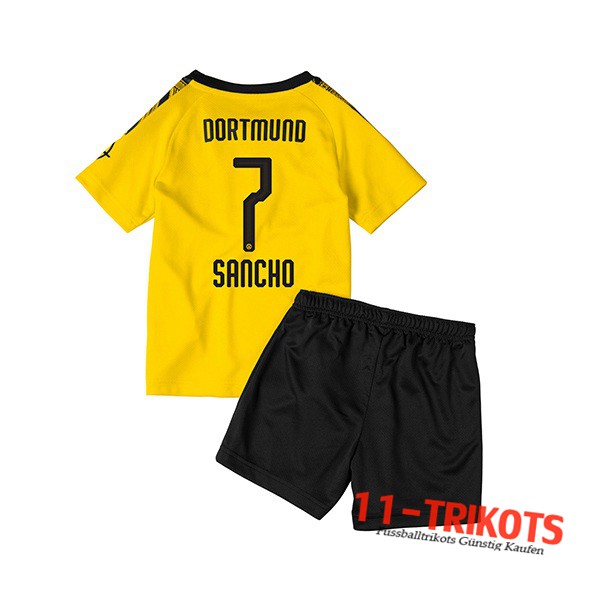 Neuestes Fussball Dortmund BVB (SANCHO 7) Kinder Heimtrikot 2019 2020 | 11-trikots