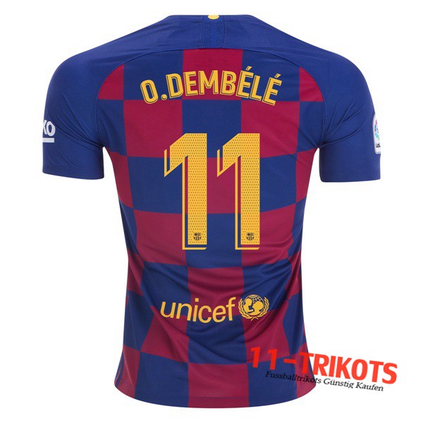 Neuestes Fussball FC Barcelona (O.DEMBELE 11) Heimtrikot 2019 2020 | 11-trikots