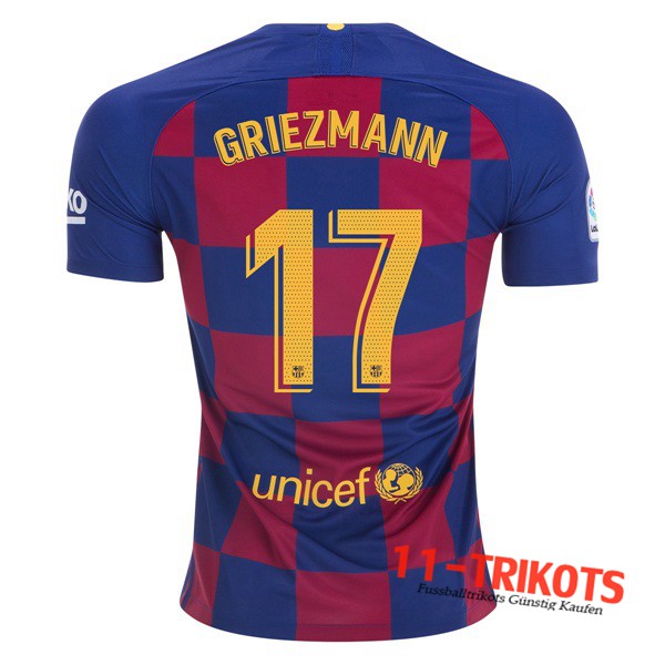 Neuestes Fussball FC Barcelona (GRIEZMANN 17) Heimtrikot 2019 2020 | 11-trikots