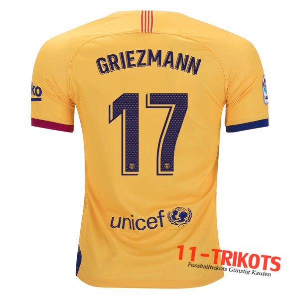 Neuestes Fussball FC Barcelona (GRIEZMANN 17) Auswärtstrikot 2019 2020 | 11-trikots