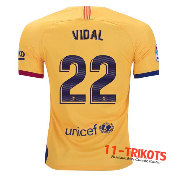 Neuestes Fussball FC Barcelona (VIDAL 22) Auswärtstrikot 2019 2020 | 11-trikots