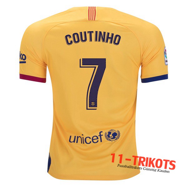 Neuestes Fussball FC Barcelona (Coutinho 7) Auswärtstrikot 2019 2020 | 11-trikots