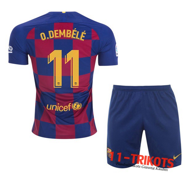 Neuestes Fussball FC Barcelona (O.DEMBELE 11) Kinder Heimtrikot 2019 2020 | 11-trikots