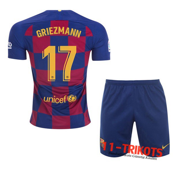 Neuestes Fussball FC Barcelona (GRIEZMANN 17) Kinder Heimtrikot 2019 2020 | 11-trikots
